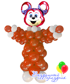 Фигура «Бабси Маус красная» из воздушных шаров