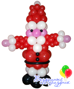 Фигура «Дед мороз» из воздушных шаров