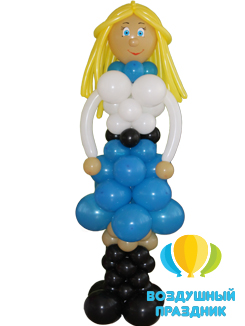 Фигура девушка из воздушных шаров