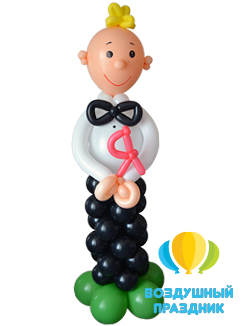 Фигура школьник из воздушных шаров