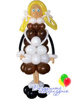 Фигура школьница из воздушных шаров
